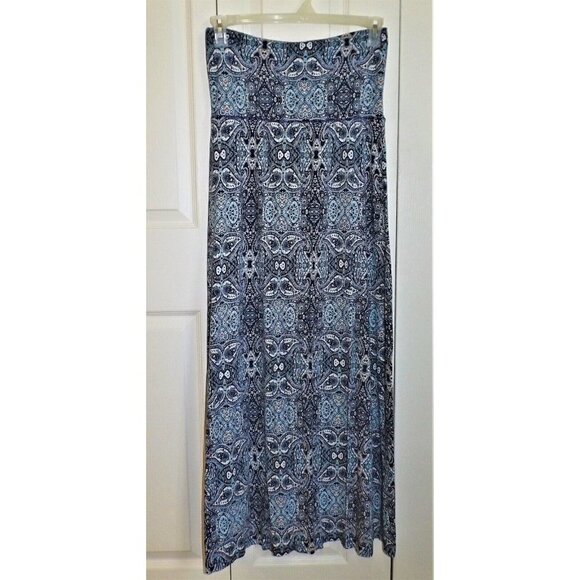 Artisan NY Women's Strapless Maxi Dress Sz L Floral Rayon Spandex Multicolored - Picture 3 of 7